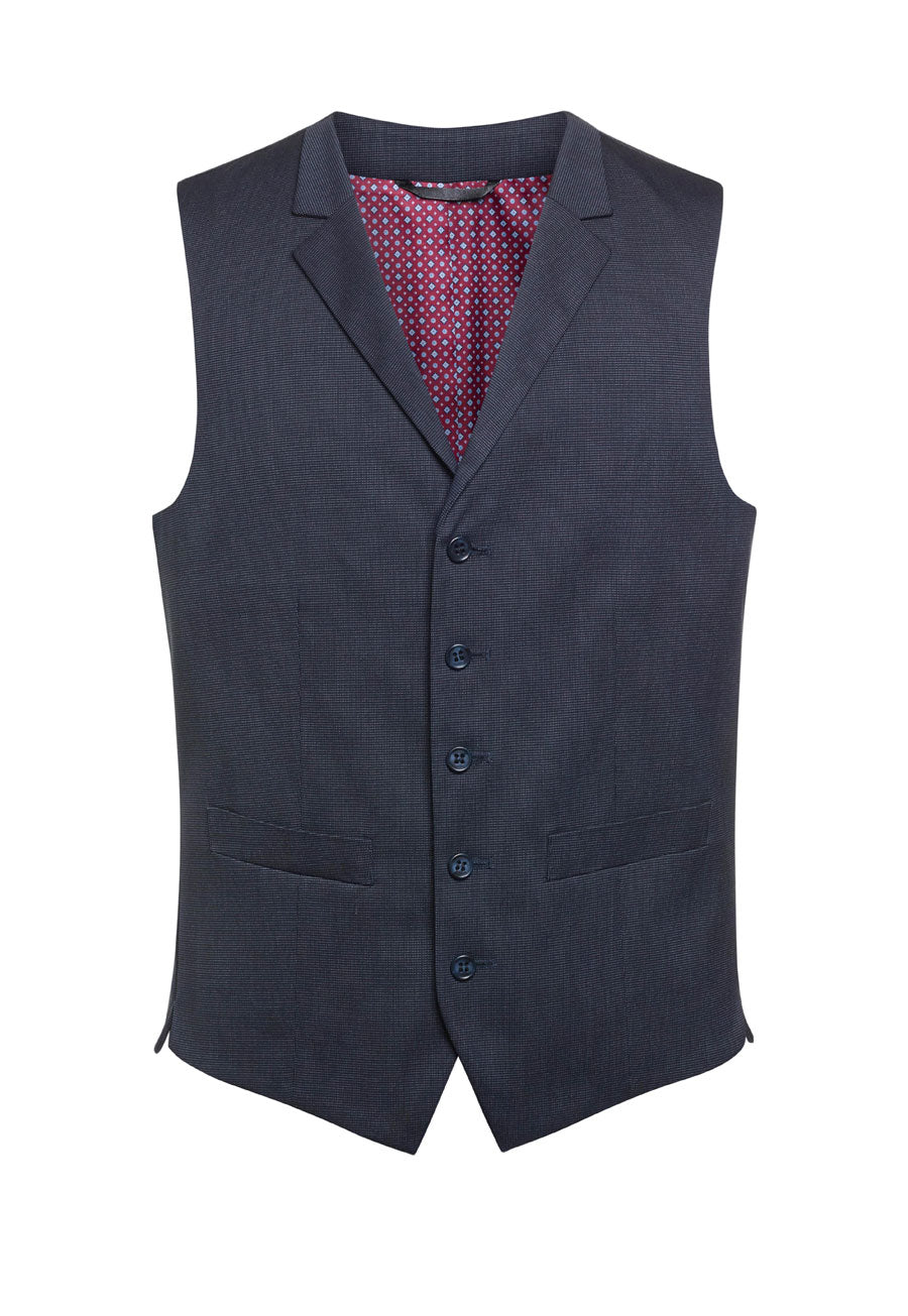 Proteus Waistcoat — Navy P/Dot (1449A)
