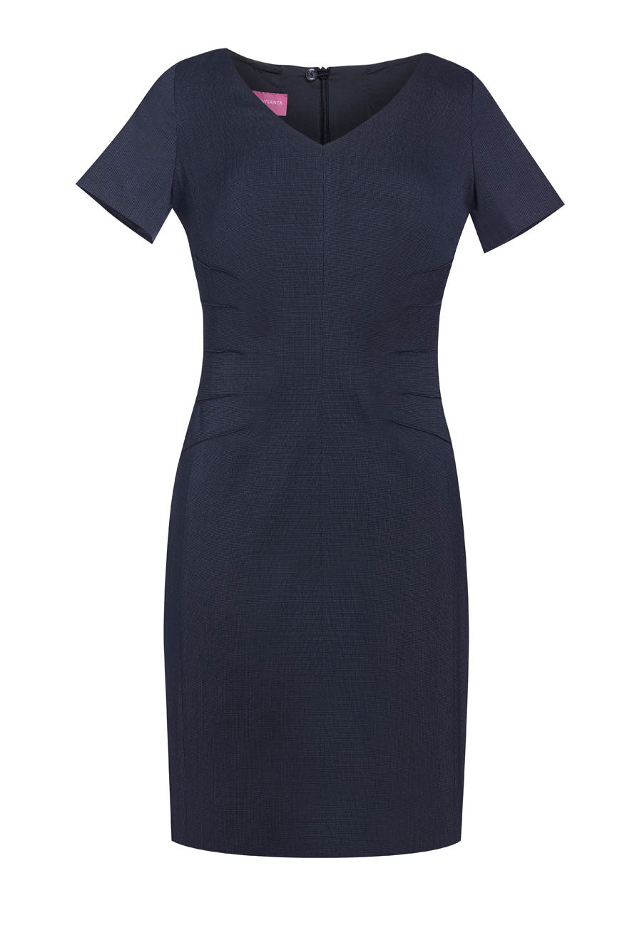 Portia Dress — Navy P/Dot (2274A)