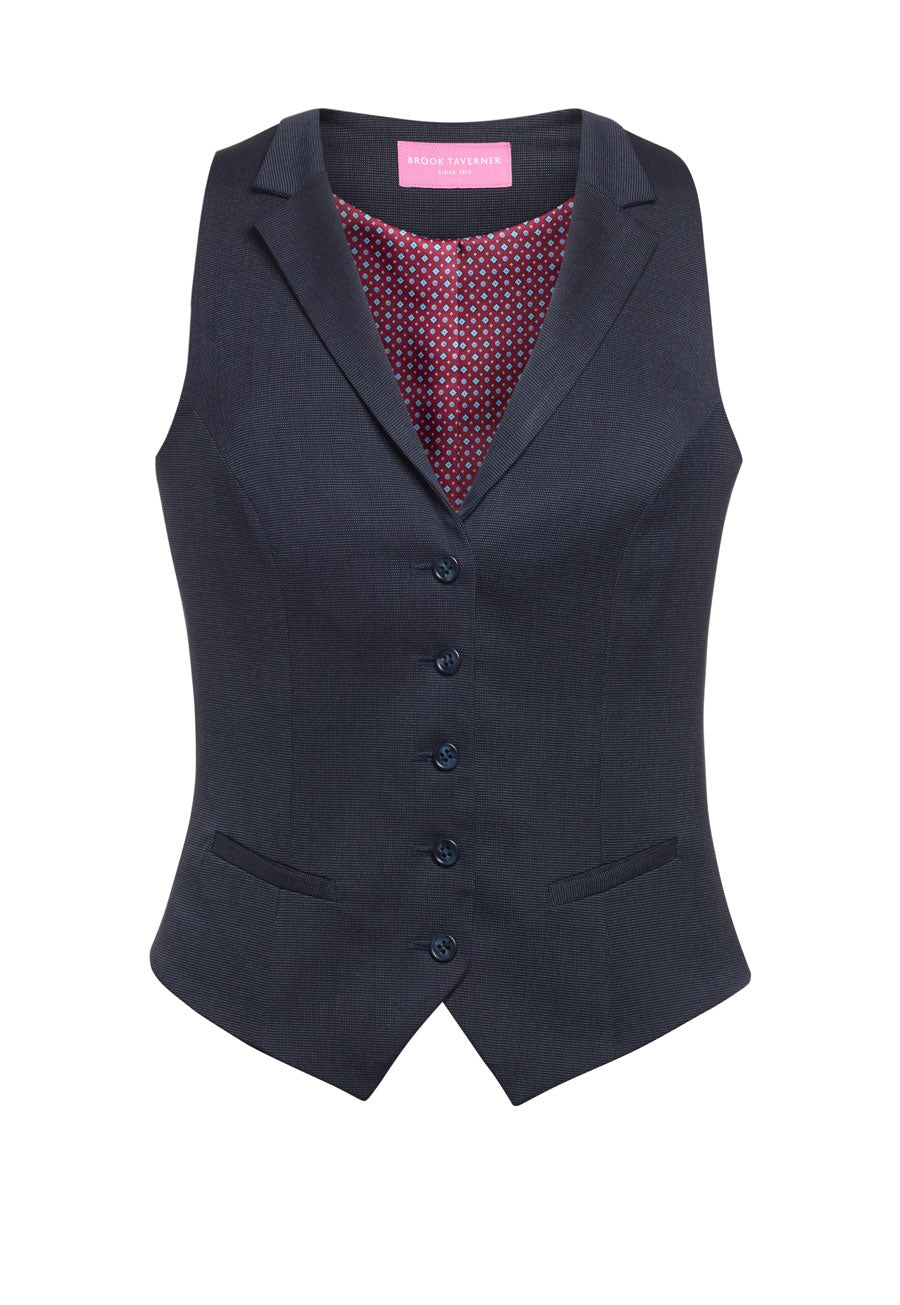 Larissa Waistcoat — Navy P/Dot (2293A)