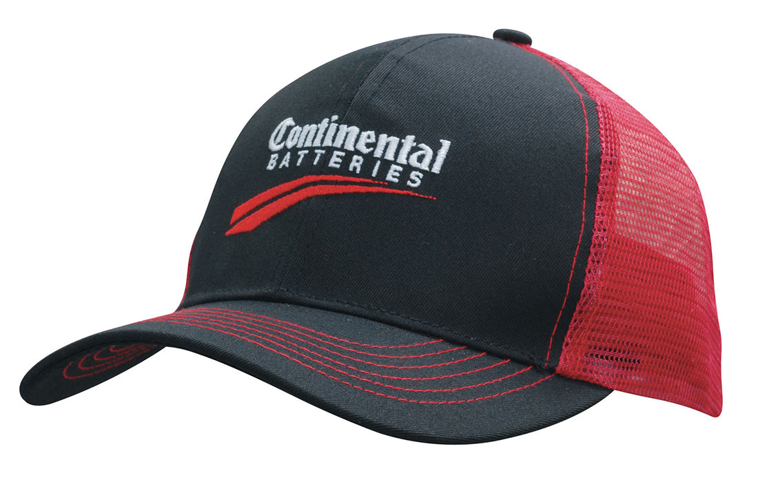 Headwear UK 3819 — Breathable Poly Twill With Mesh Back