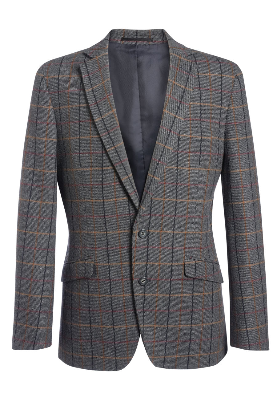 Quebec Tweed Jacket — Grey/Brown (3836E)