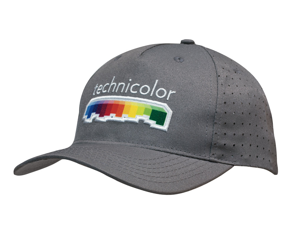 Headwear UK 3976 — Breathable Poly Twill with circle perforations