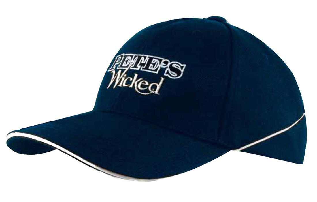 Headwear UK 4013 — American Premium Twill with Sandwich Trim on Peak & Crown