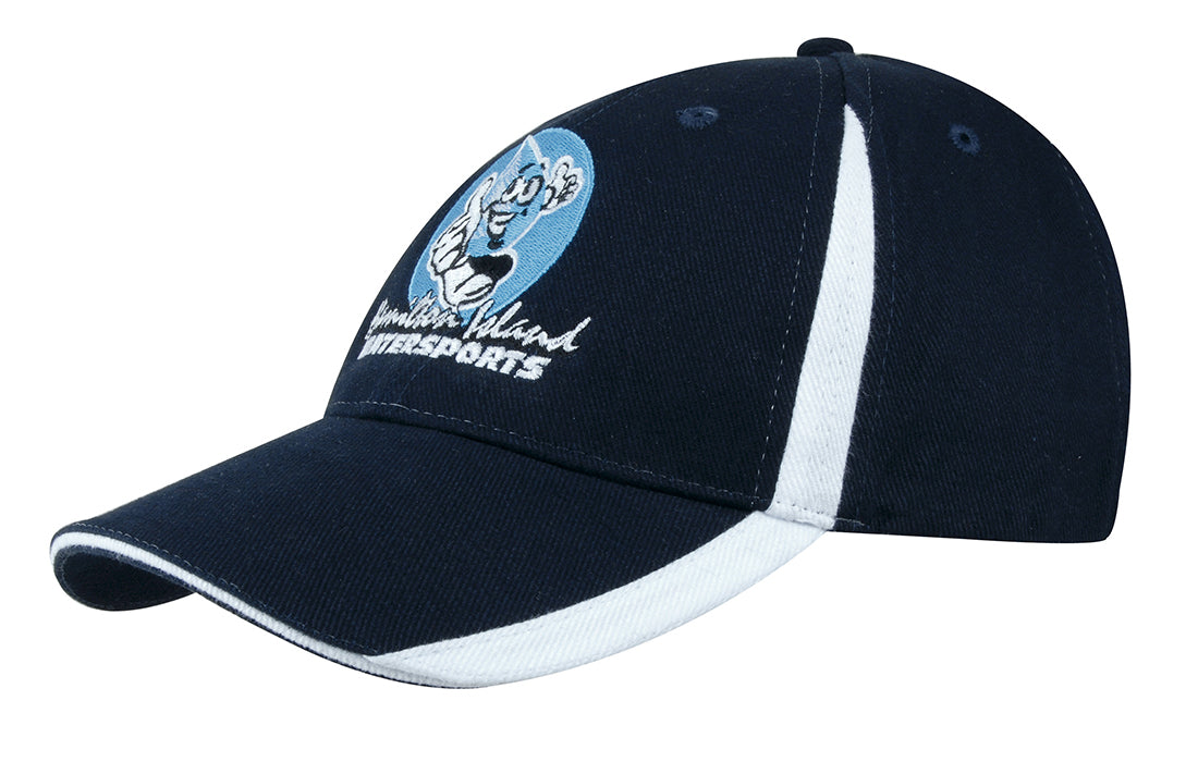 Headwear UK 4014 — Brushed Heavy Cotton with Inserts on the Peak & Crown
