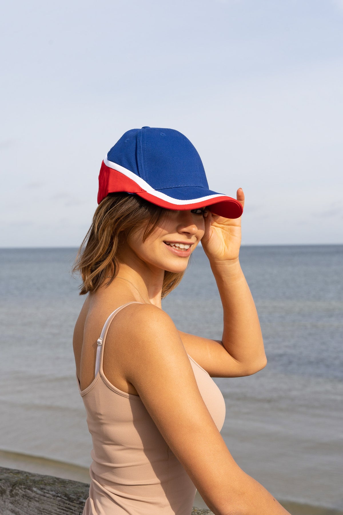 Headwear UK 4026 — Brushed Heavy Cotton Tri-Coloured Cap