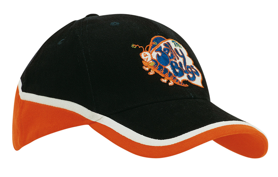 Headwear UK 4026 — Brushed Heavy Cotton Tri-Coloured Cap