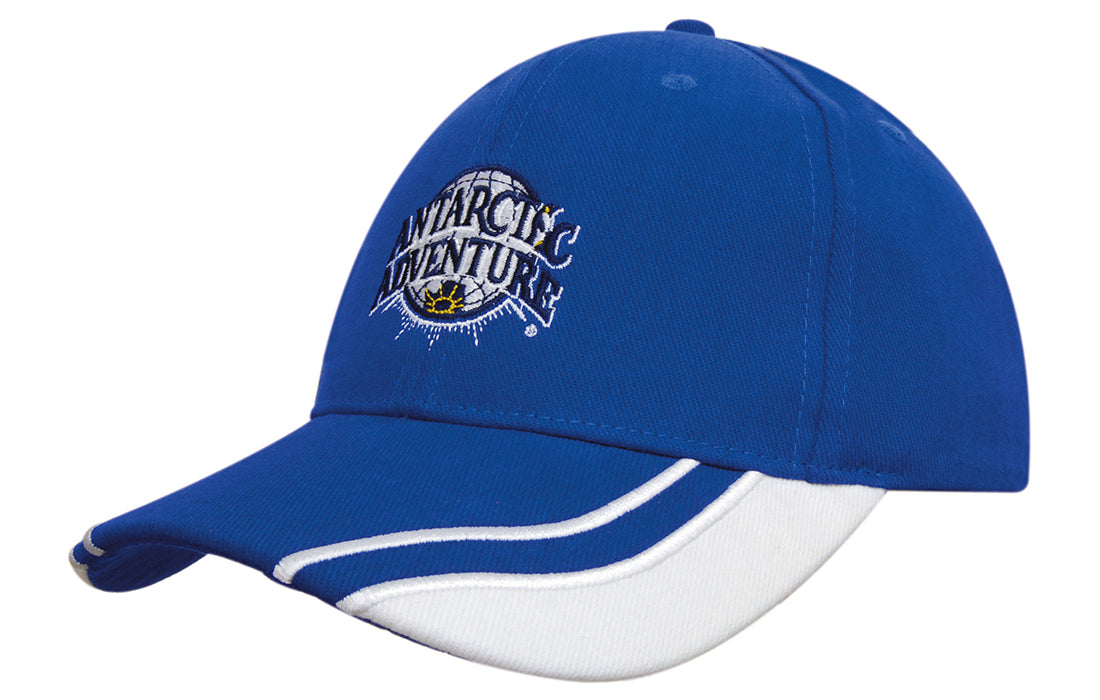Headwear UK 4073 — Brushed Heavy Cotton with Curved Peak Inserts