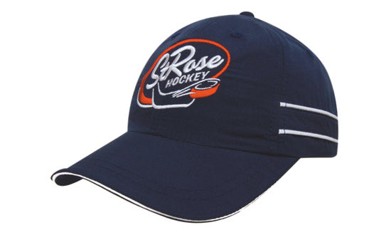Headwear UK 4077 — Microfibre Sports Cap with Piping and Sandwich