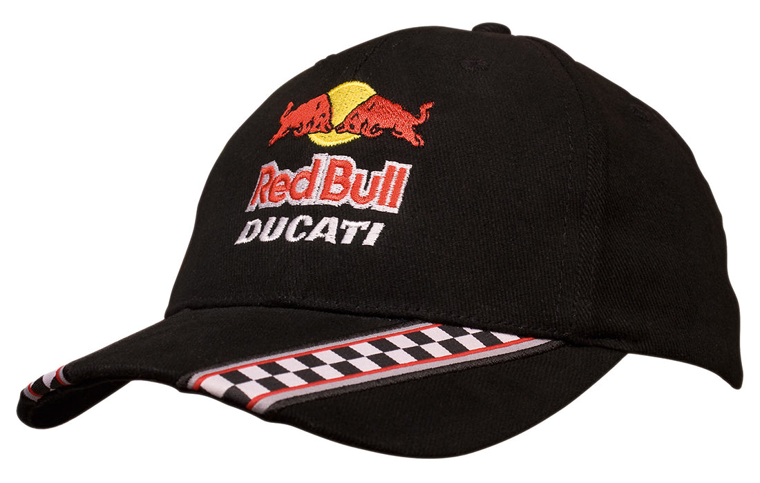 Headwear UK 4093 — Brushed Heavy Cotton with Racing Ribbon On Peak & Closure