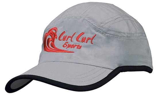 Headwear UK 4094 — Microfibre Sports Cap with Trim on Edge of Crown & Peak