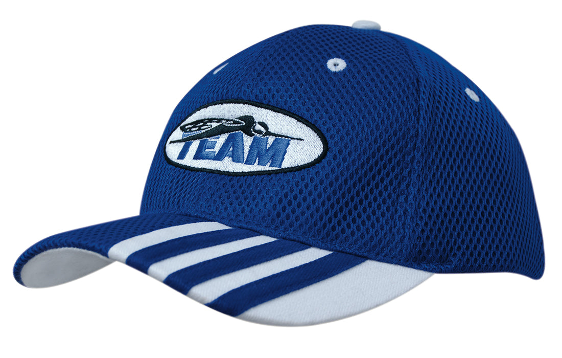 Headwear UK 4109 — Sandwich Mesh with Striping on Peak