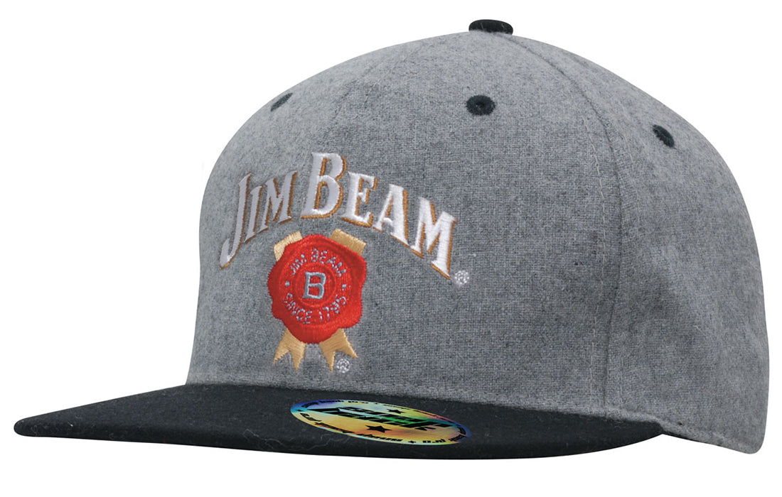 Headwear UK 4135 — Grey Marle Flannel with Snap Back Pro Styling