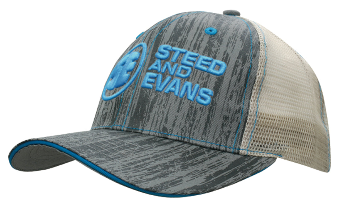 Headwear UK 4143 — Wood Printed With Mesh Back