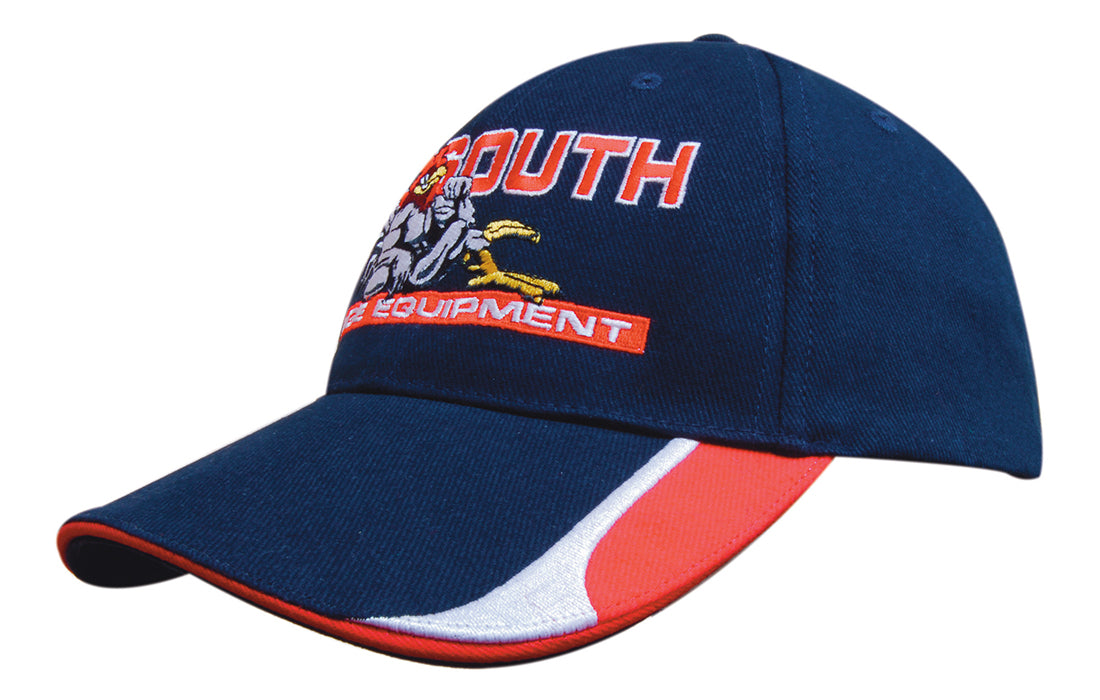 Headwear UK 4203 — Brushed Heavy Cotton with Peak Inserts and Sandwich