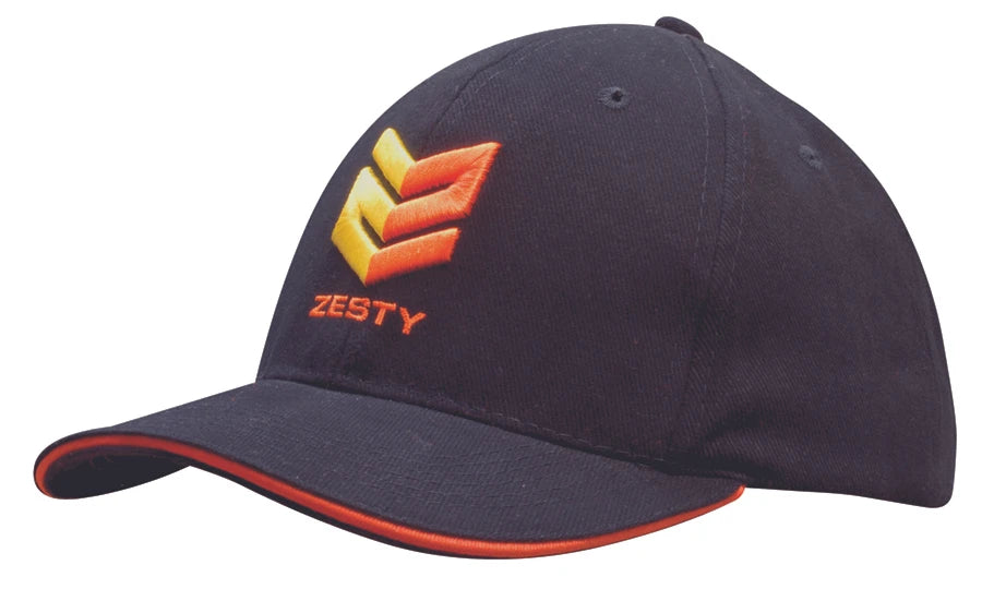 Headwear UK 4210 — Brushed Heavy Cotton with Sandwich Trim
