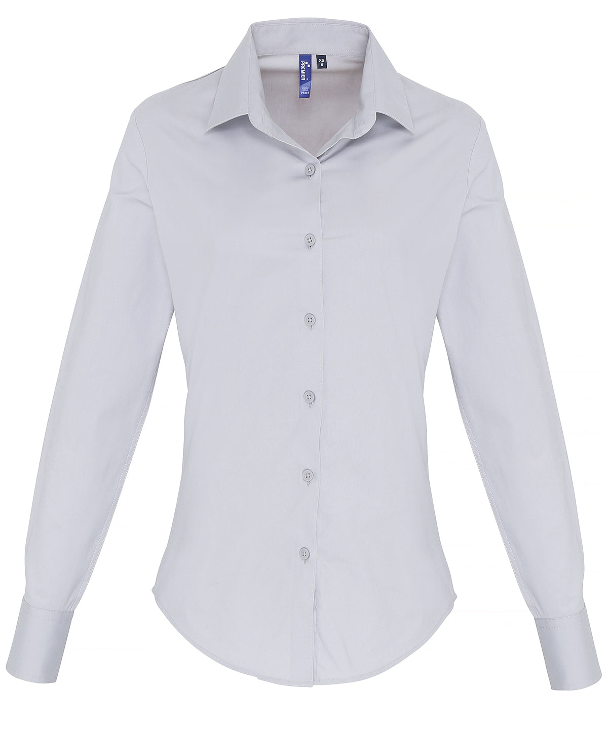 Premier PR344 — Women's stretch fit cotton poplin long sleeve blouse