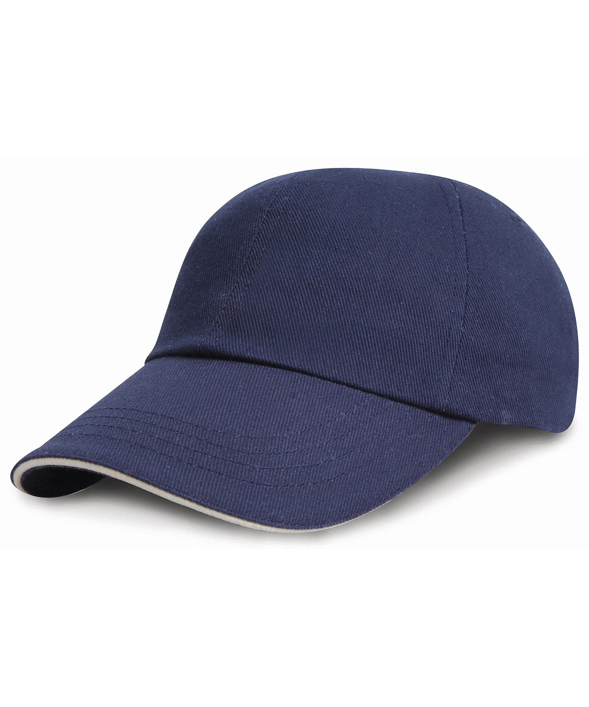 Result Headwear R24JP — Junior low-profile heavy brushed cotton cap with sandwich peak