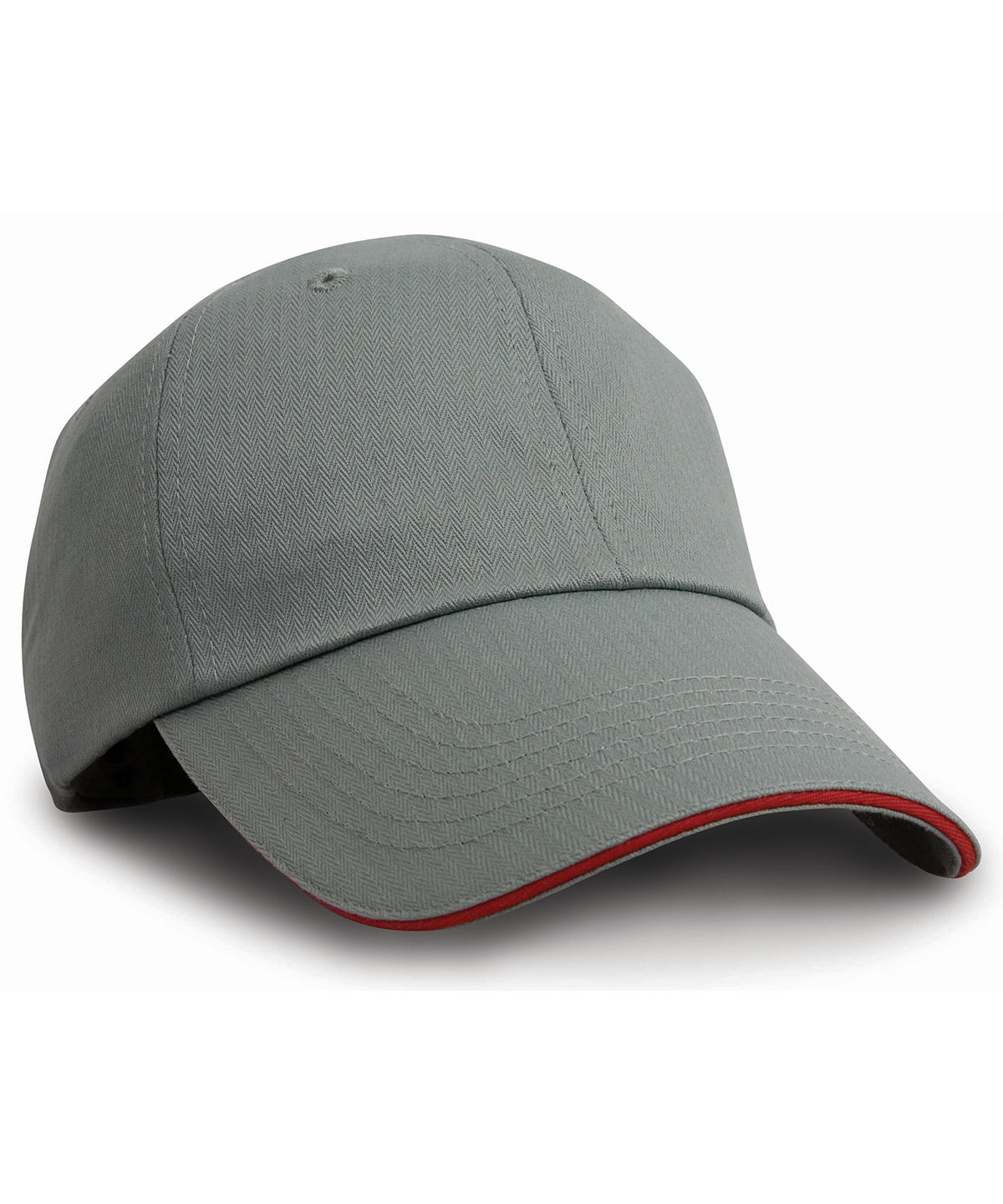 Result Headwear RC38X — Herringbone cap with sandwich peak