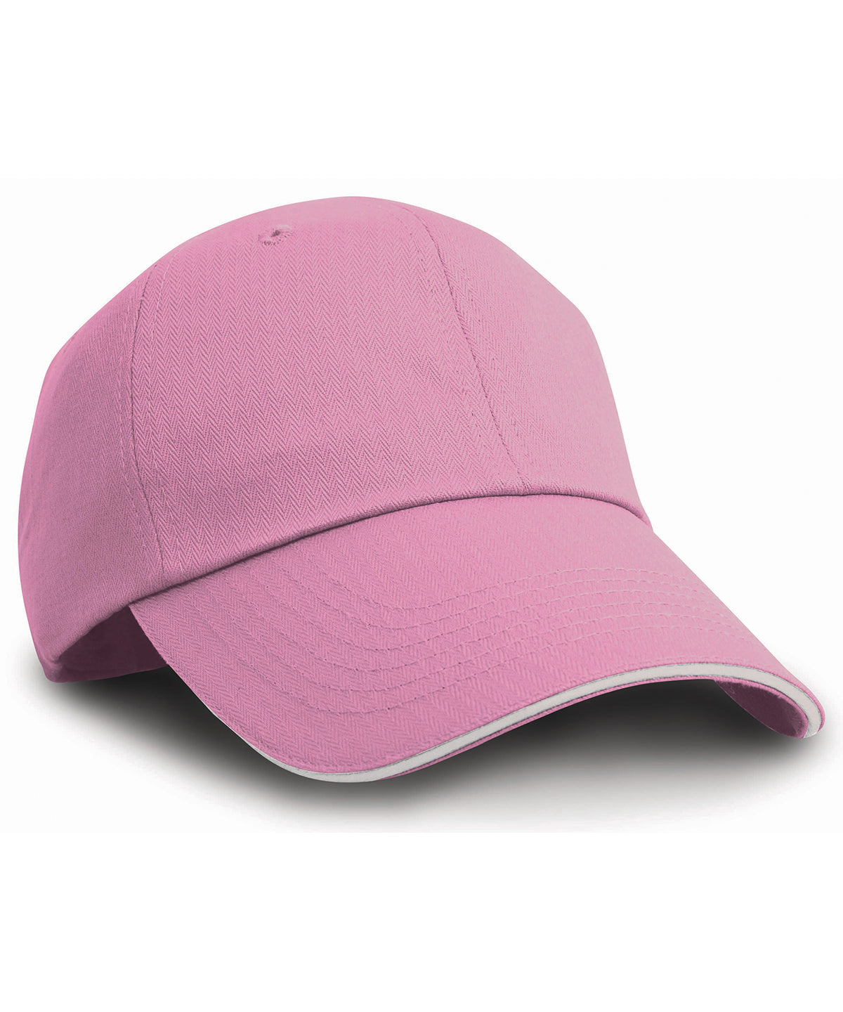 Result Headwear RC38X — Herringbone cap with sandwich peak