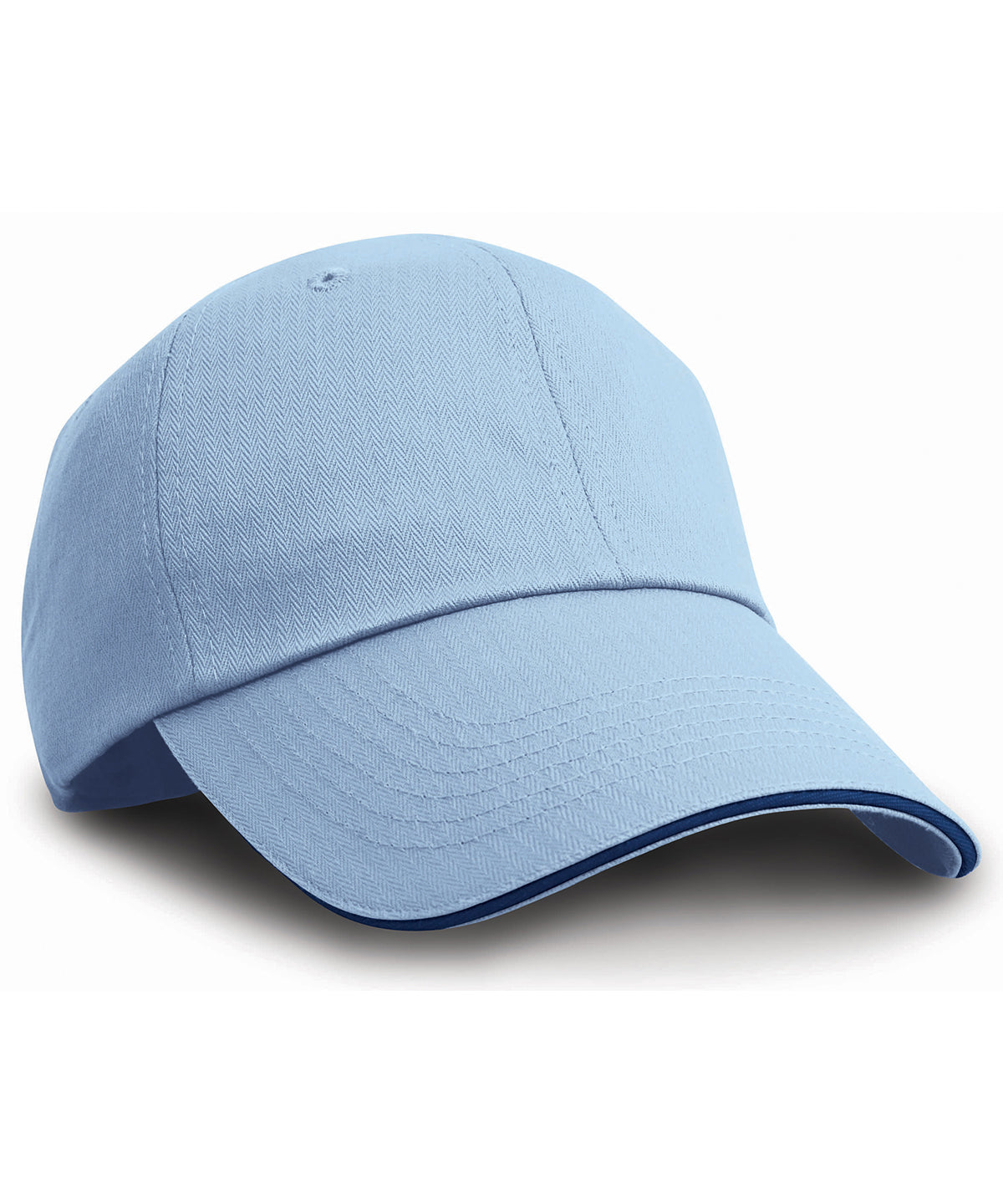 Result Headwear RC38X — Herringbone cap with sandwich peak