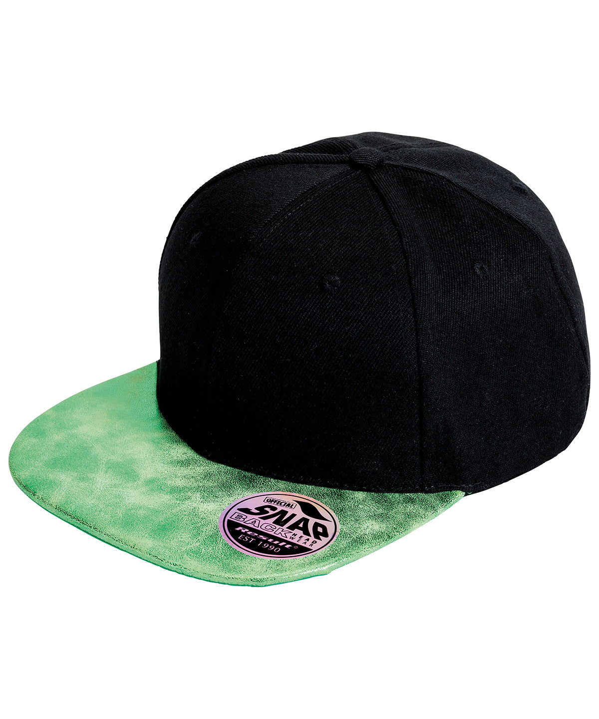 Result Headwear RC87X — Bronx glitter flat peak snapback cap