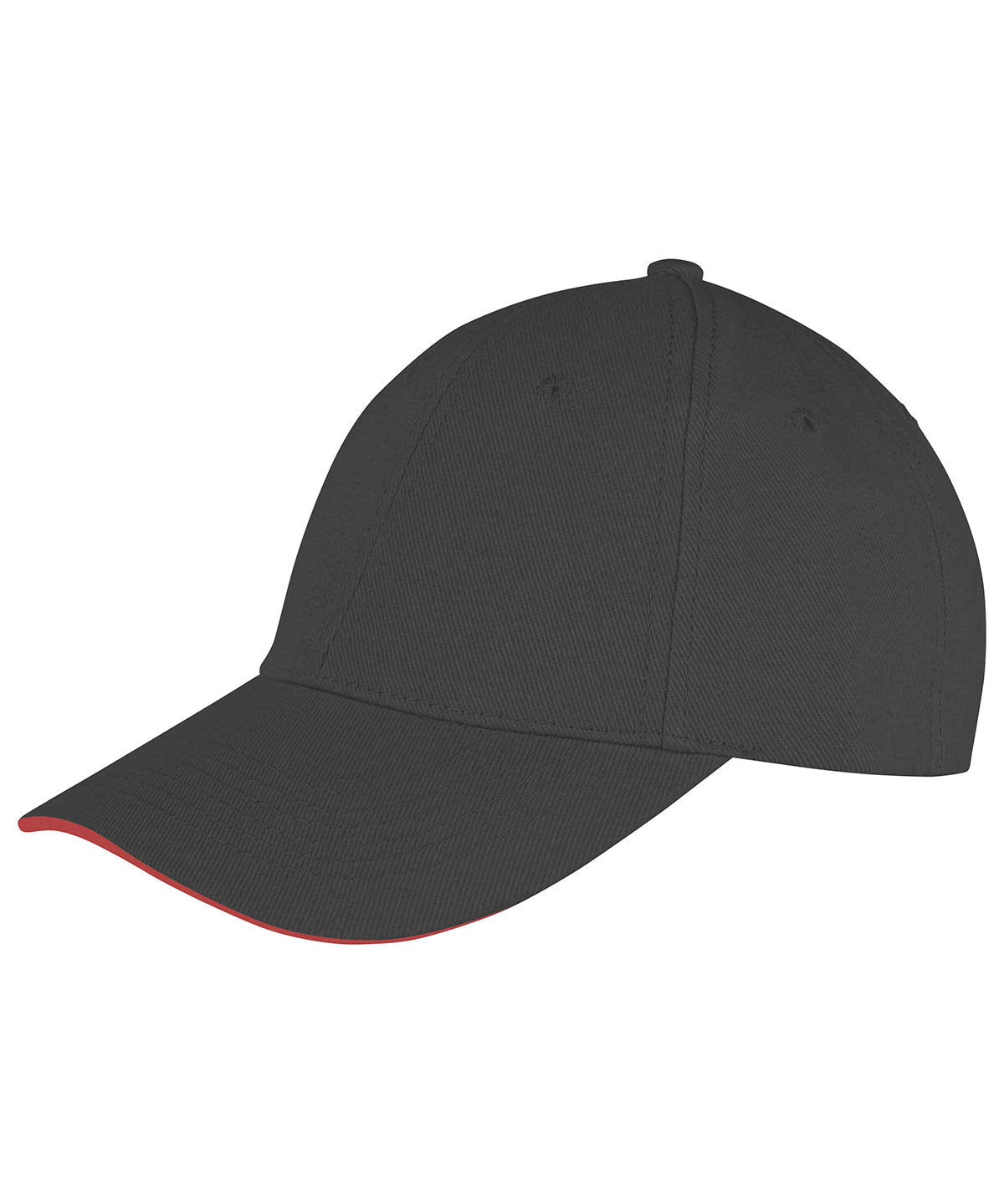 Result Headwear RC91X — Memphis brushed cotton low-profile sandwich peak cap