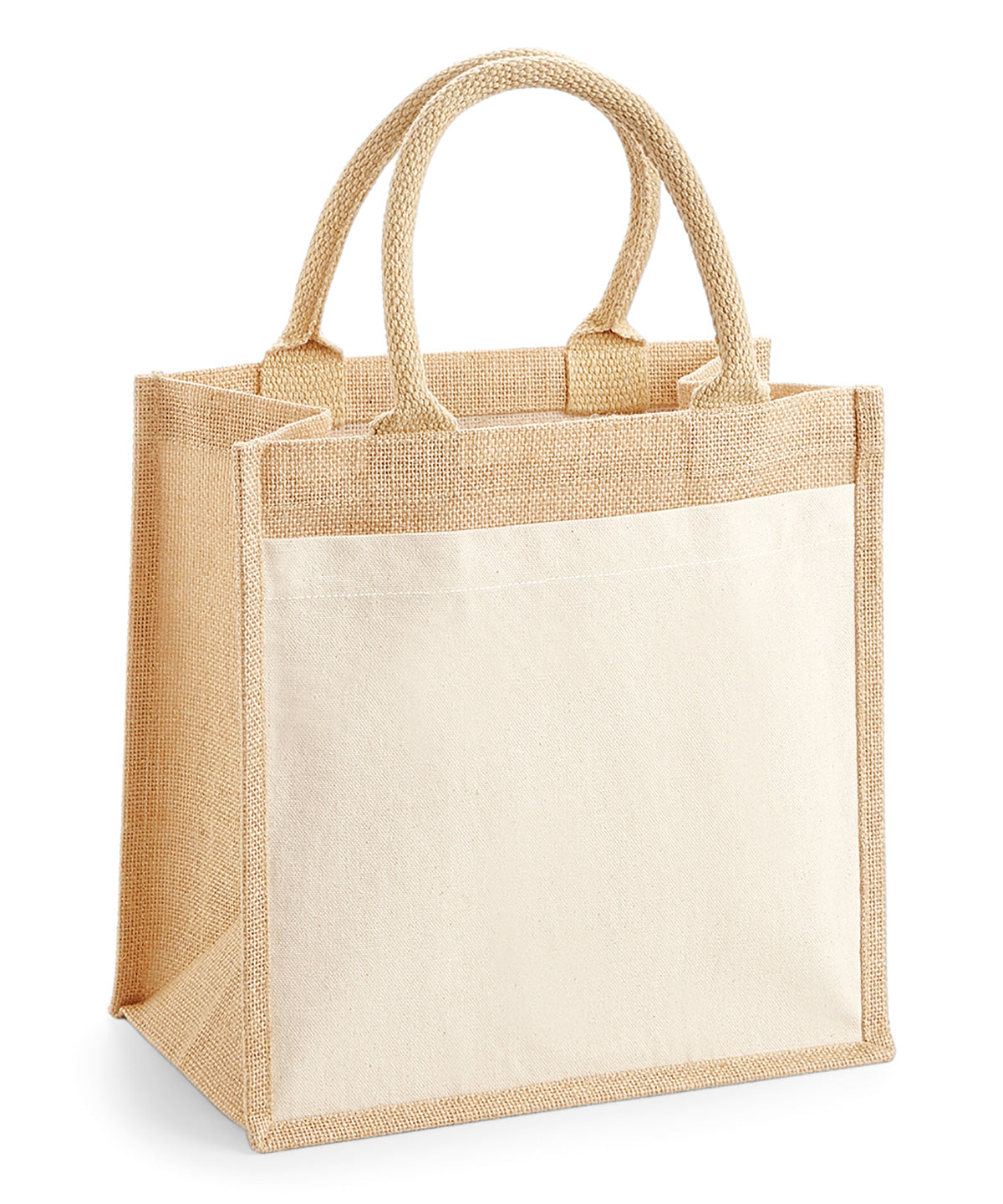 Westford Mill WM426 — Cotton pocket jute midi tote