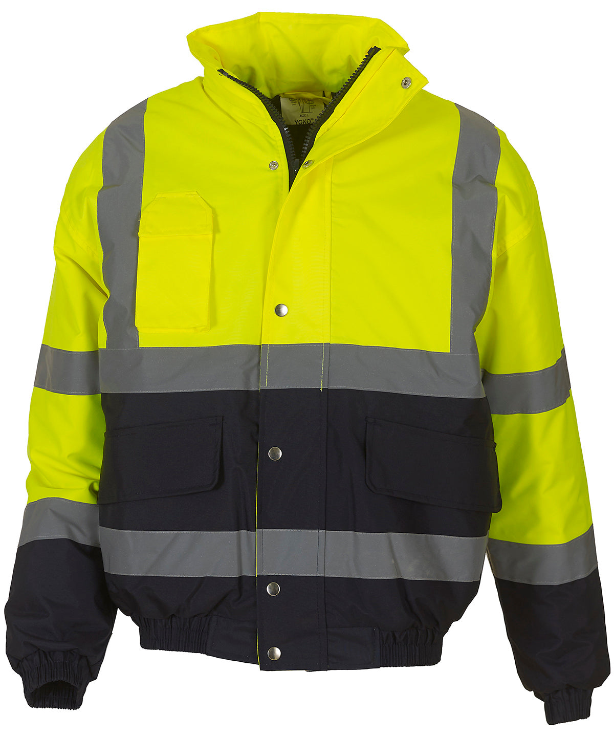 Yoko YK044 — Hi-vis two-tone bomber jacket (HVP218)