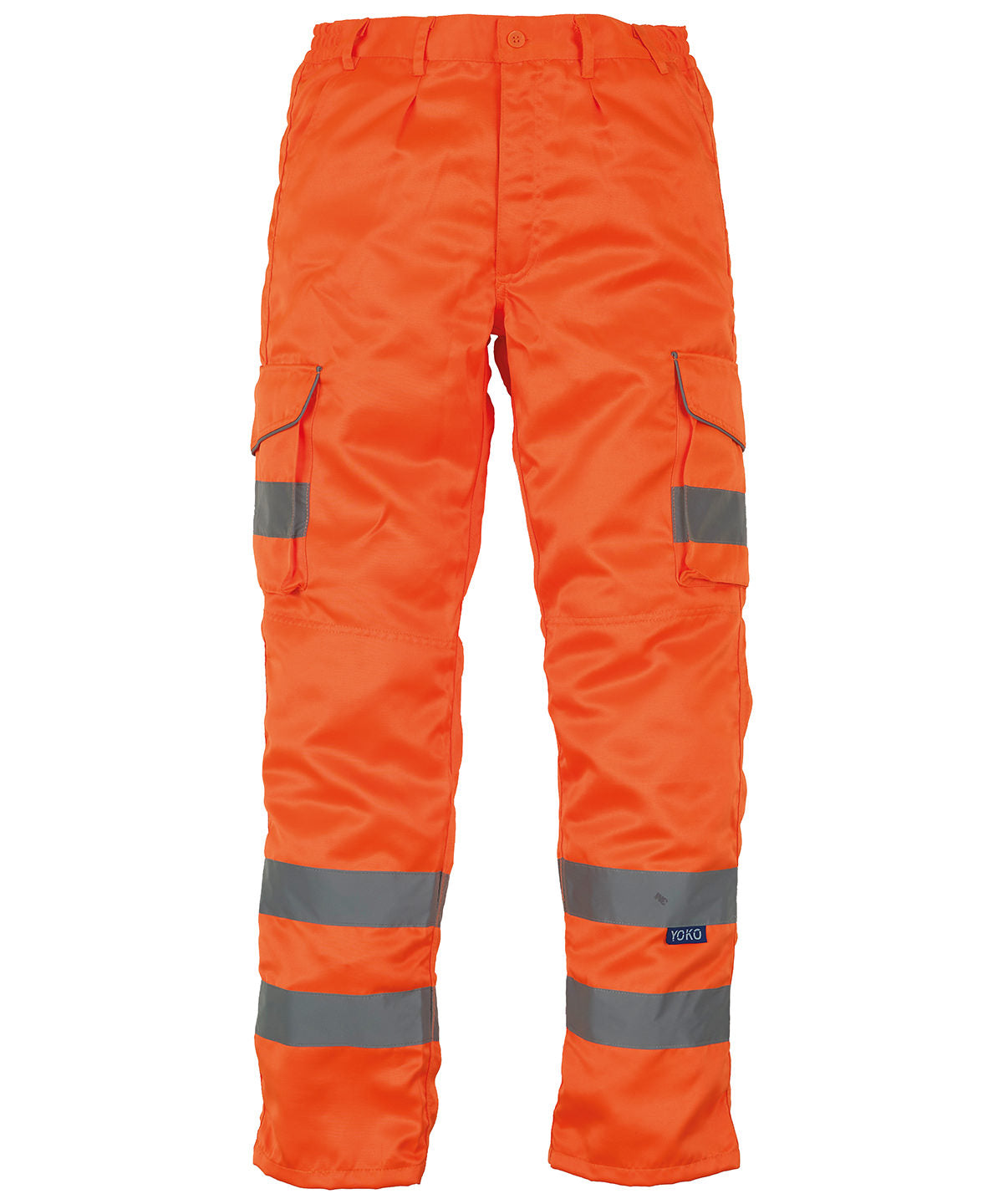 Yoko YK073 — Hi-vis polycotton cargo trousers with kneepad pockets (HV018T/3M)