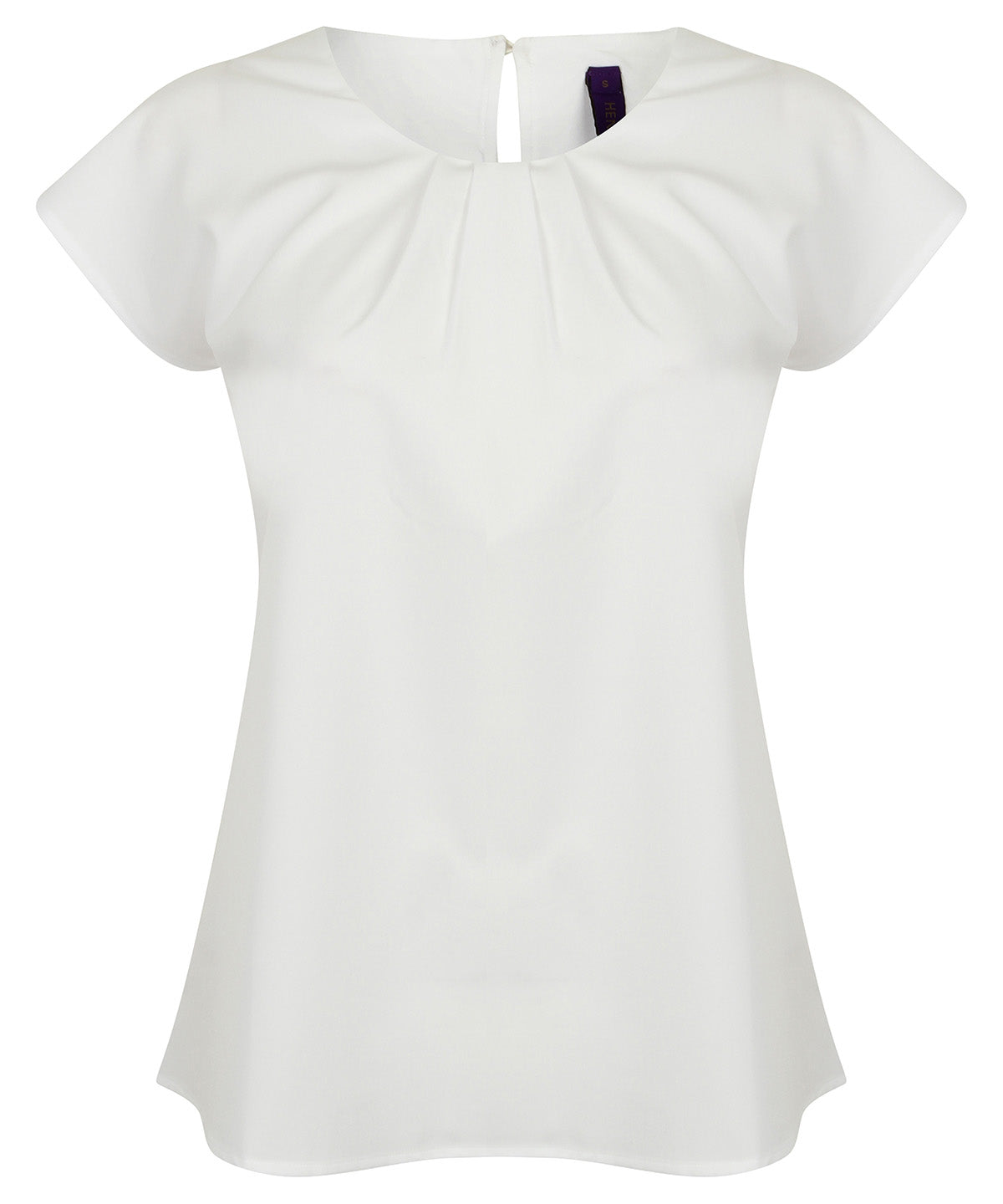 Henbury HB597 — Women's pleat front short sleeve blouse