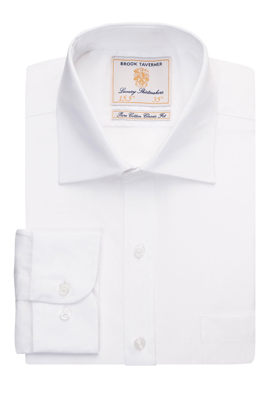 Cheadle Shirt — White Poplin (7641AL)