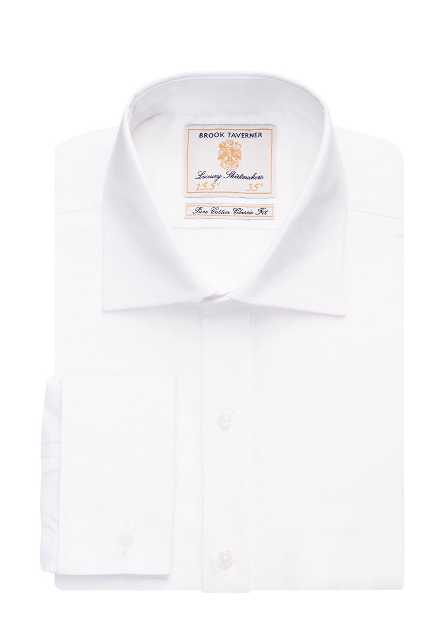 Chester Shirt — White Poplin (7642A)