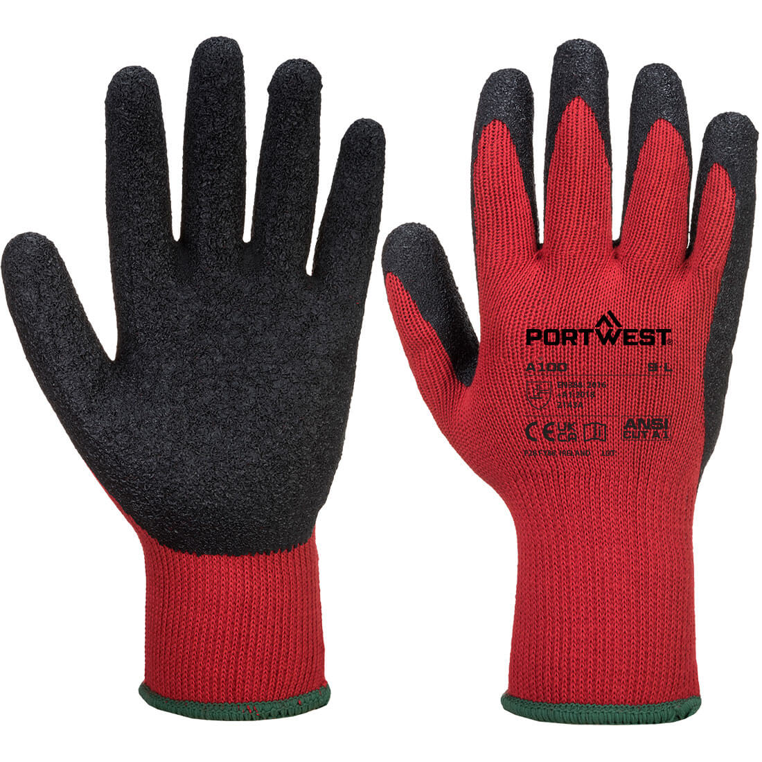 Portwest A100 — Grip 10 Latex Glove