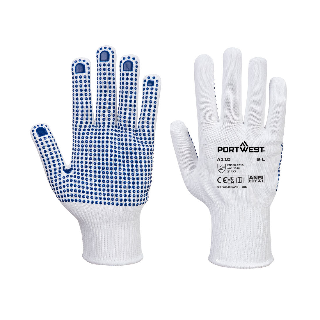 Portwest A110 — Grip 13 PVC Dotted Glove