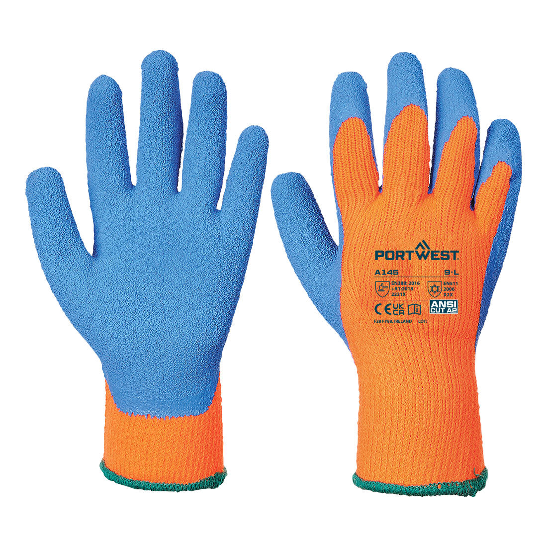 Portwest A145 — Cold 7 Latex Crinkle Glove