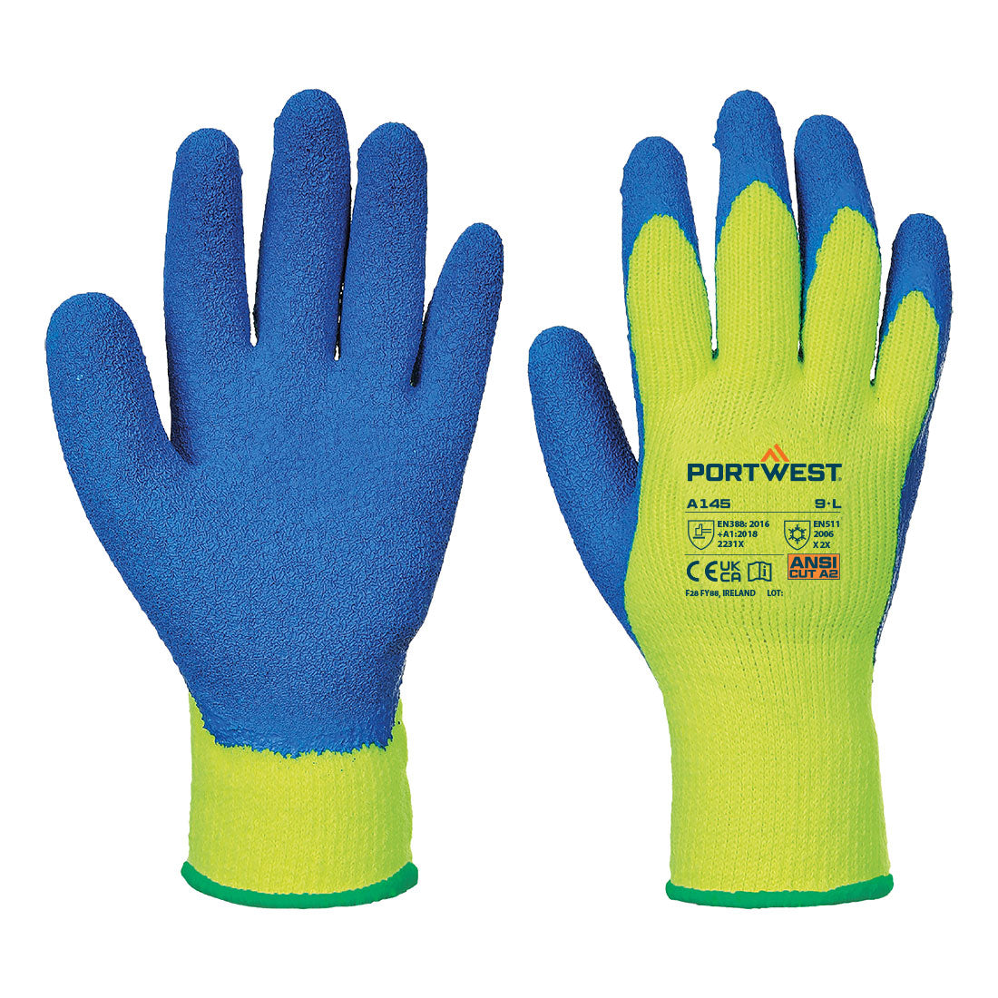 Portwest A145 — Cold 7 Latex Crinkle Glove