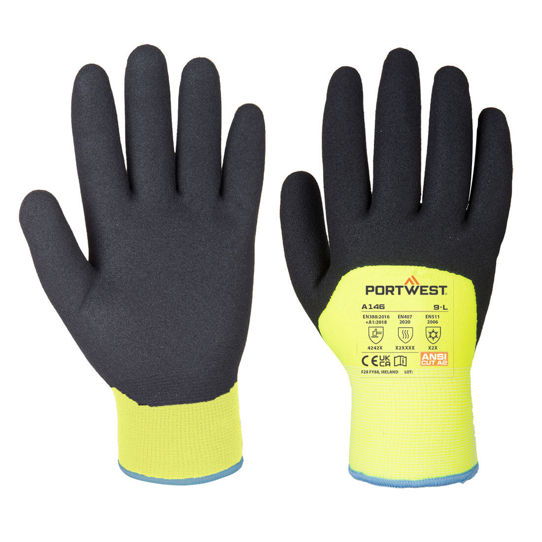 Portwest A146 — Cold 15 Nitrile Sandy 3/4 Dipped Glove
