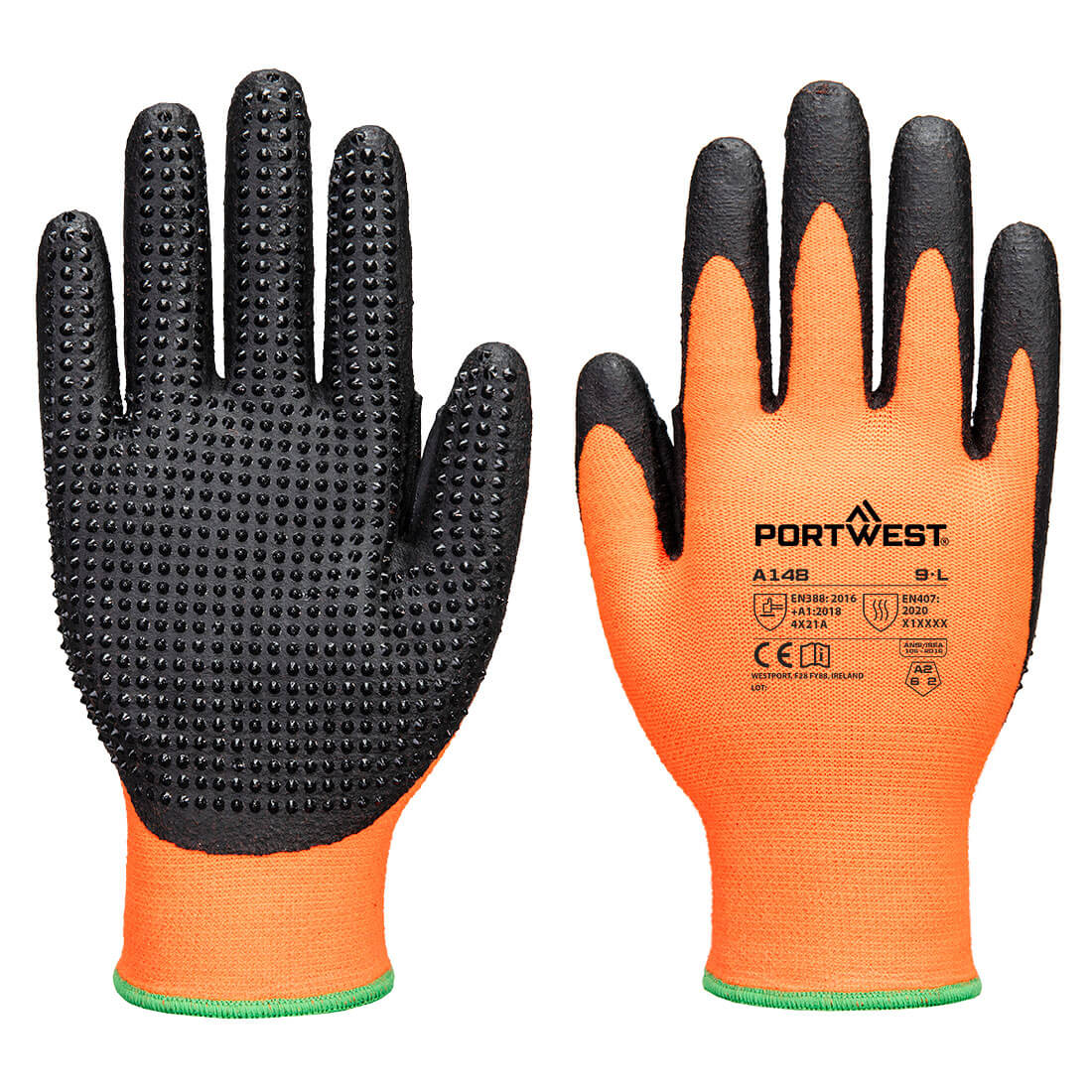 Portwest A148 — Grip 13 Nitrile High Dotted Glove