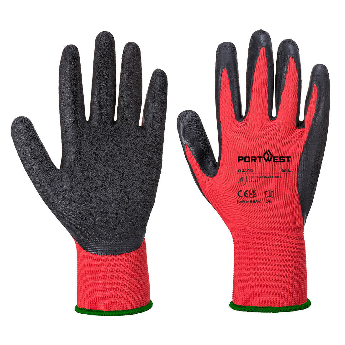 Portwest A174 — Grip 13 Latex Crinkle Glove