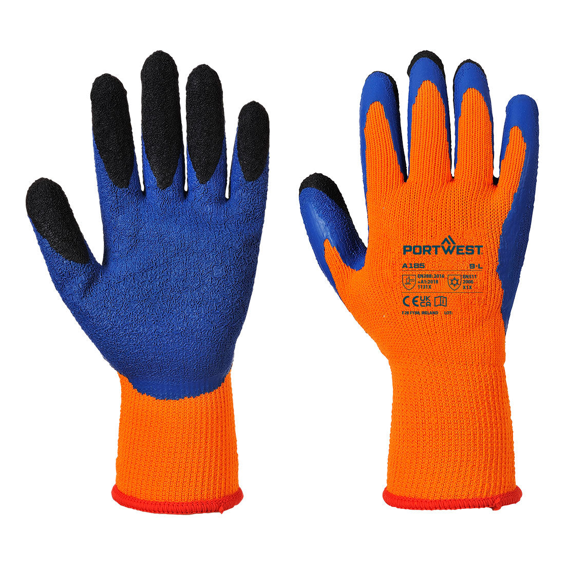 Portwest A185 — Cold 7 Latex Crinkle Finger Dipped Glove
