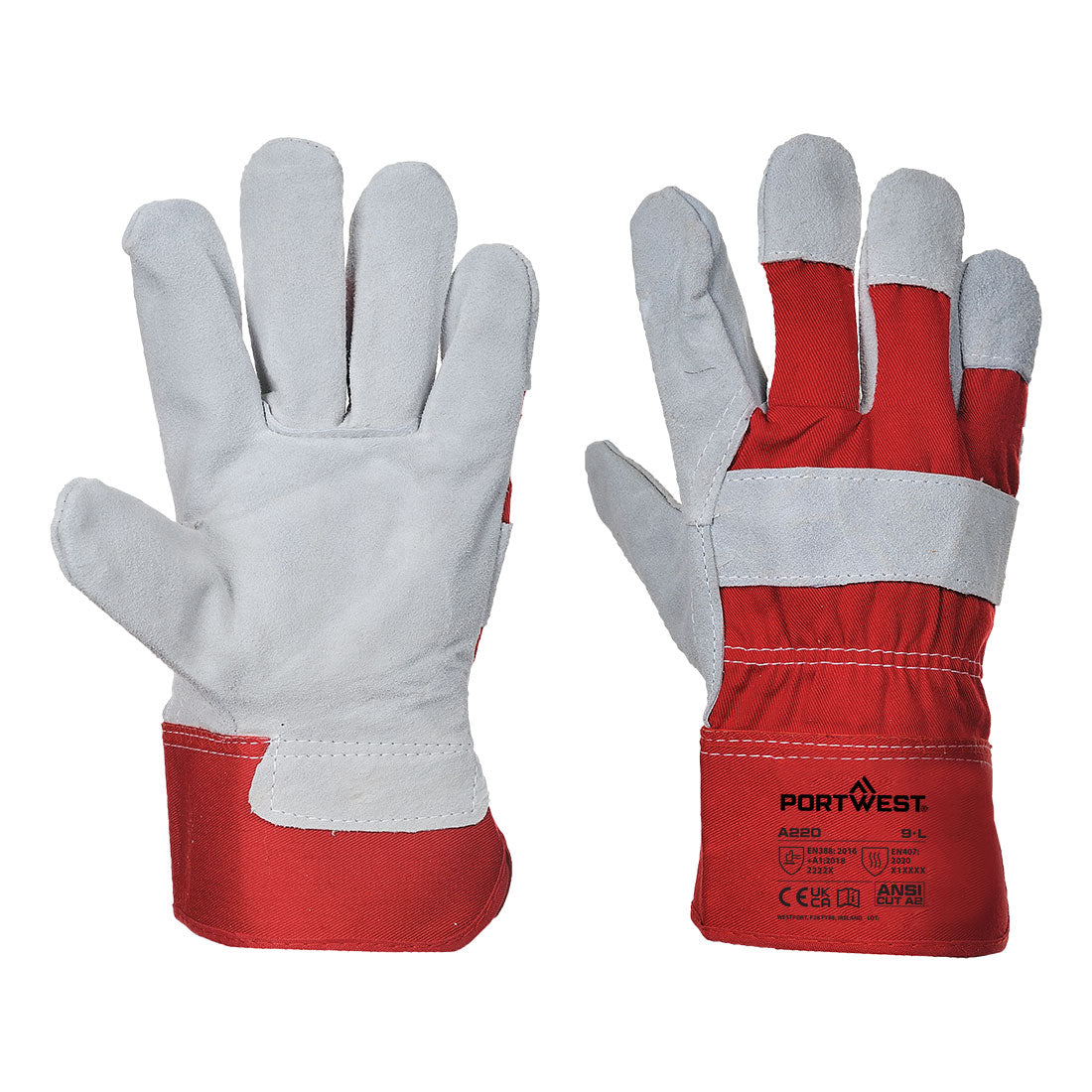 Portwest A220 — Leather Rigger 130 Cow Split Glove