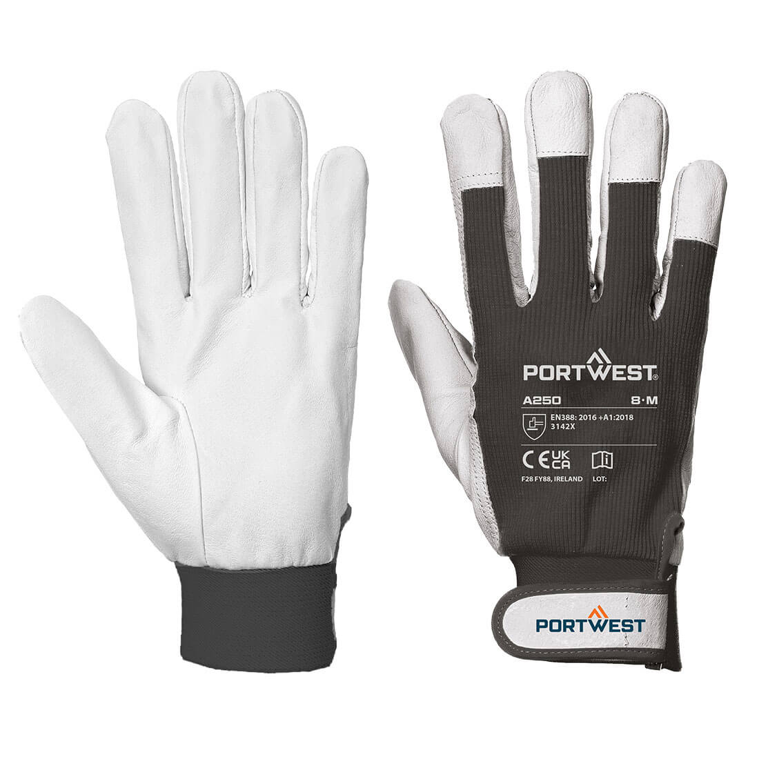 Portwest A250 — Leather 110 Grain Palm Mechanical Glove