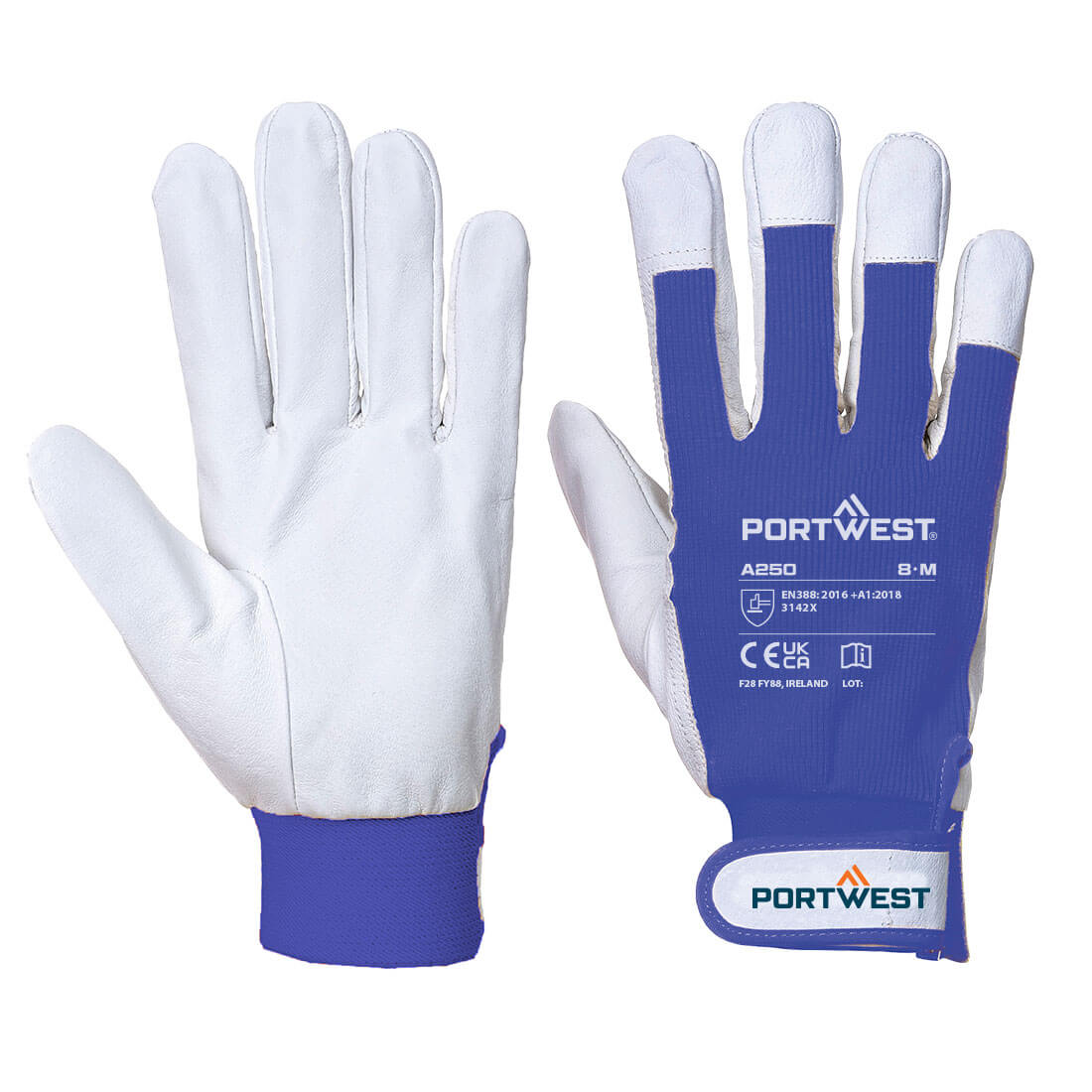 Portwest A250 — Leather 110 Grain Palm Mechanical Glove