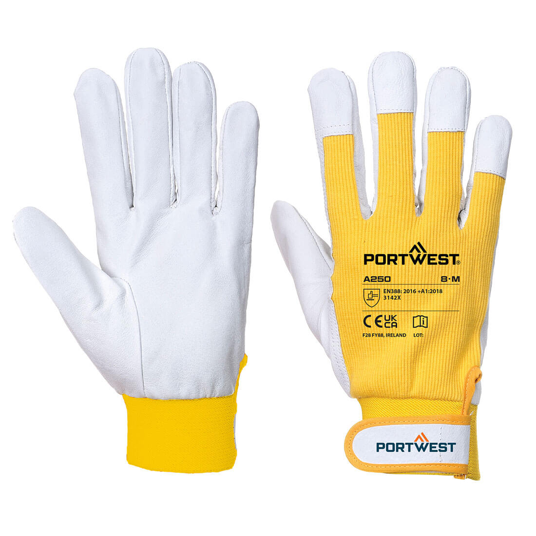 Portwest A250 — Leather 110 Grain Palm Mechanical Glove