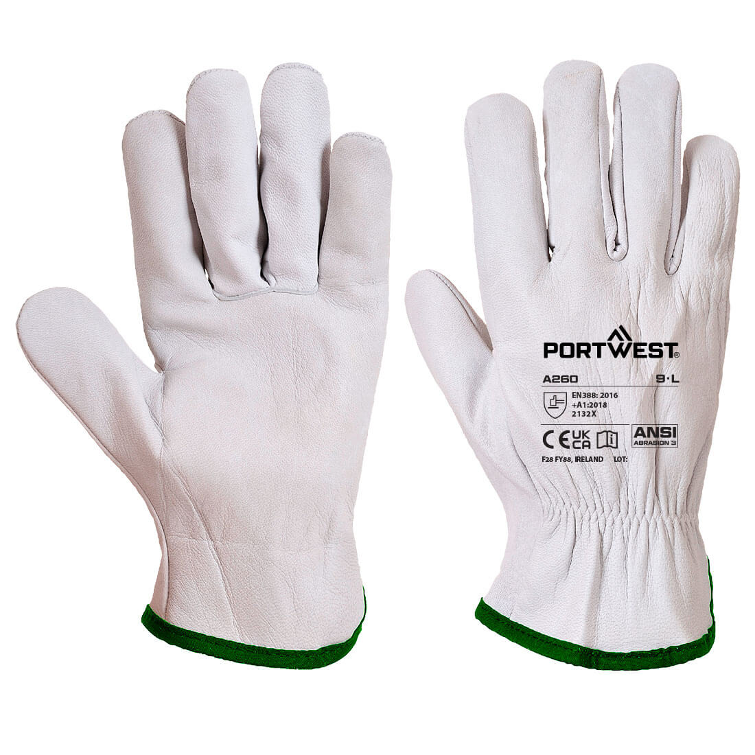 Portwest A260 — Leather Driver 115 Goat Grain Glove