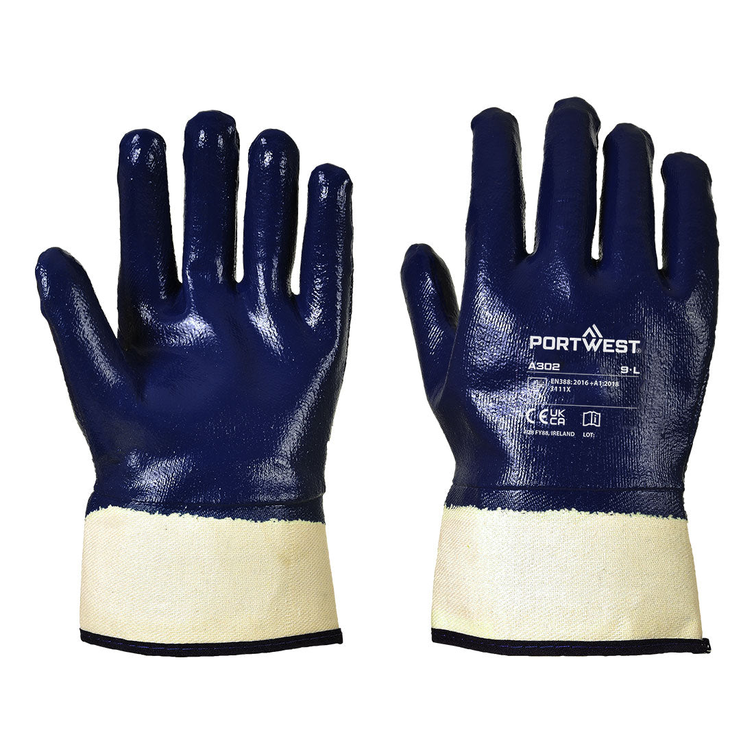 Portwest A302 — Grip Nitrile Fully Dipped Safety Cuff