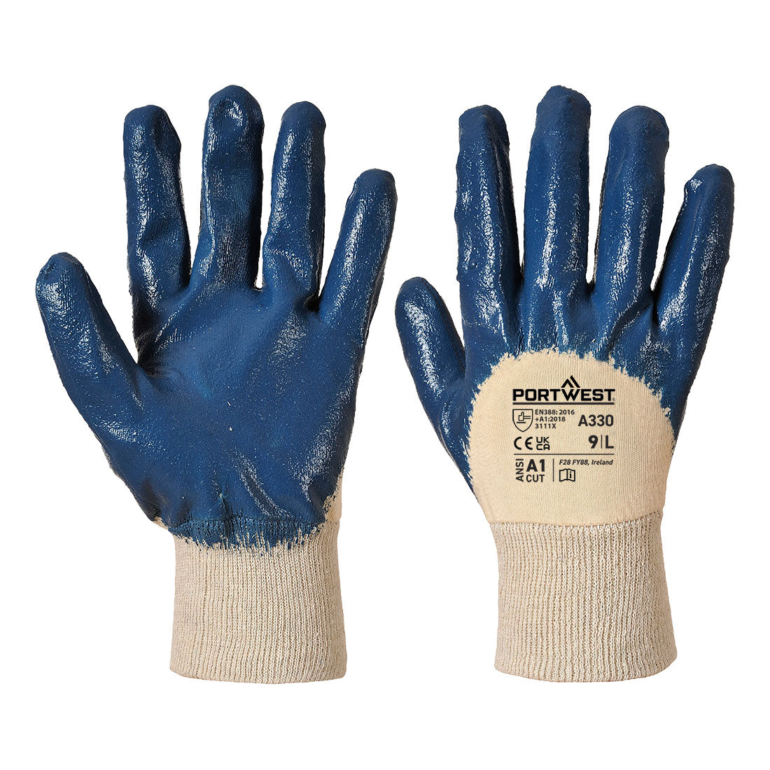 Portwest A330 — Grip 12 Nitrile Light Knitwrist Glove