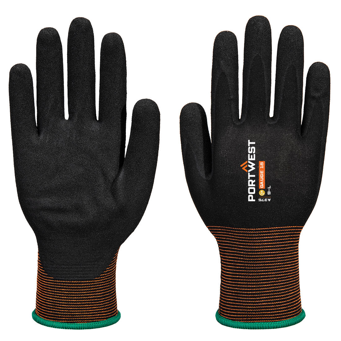 Portwest A375 — GP Grip 18 Nitrile Smooth/Sandy Glove