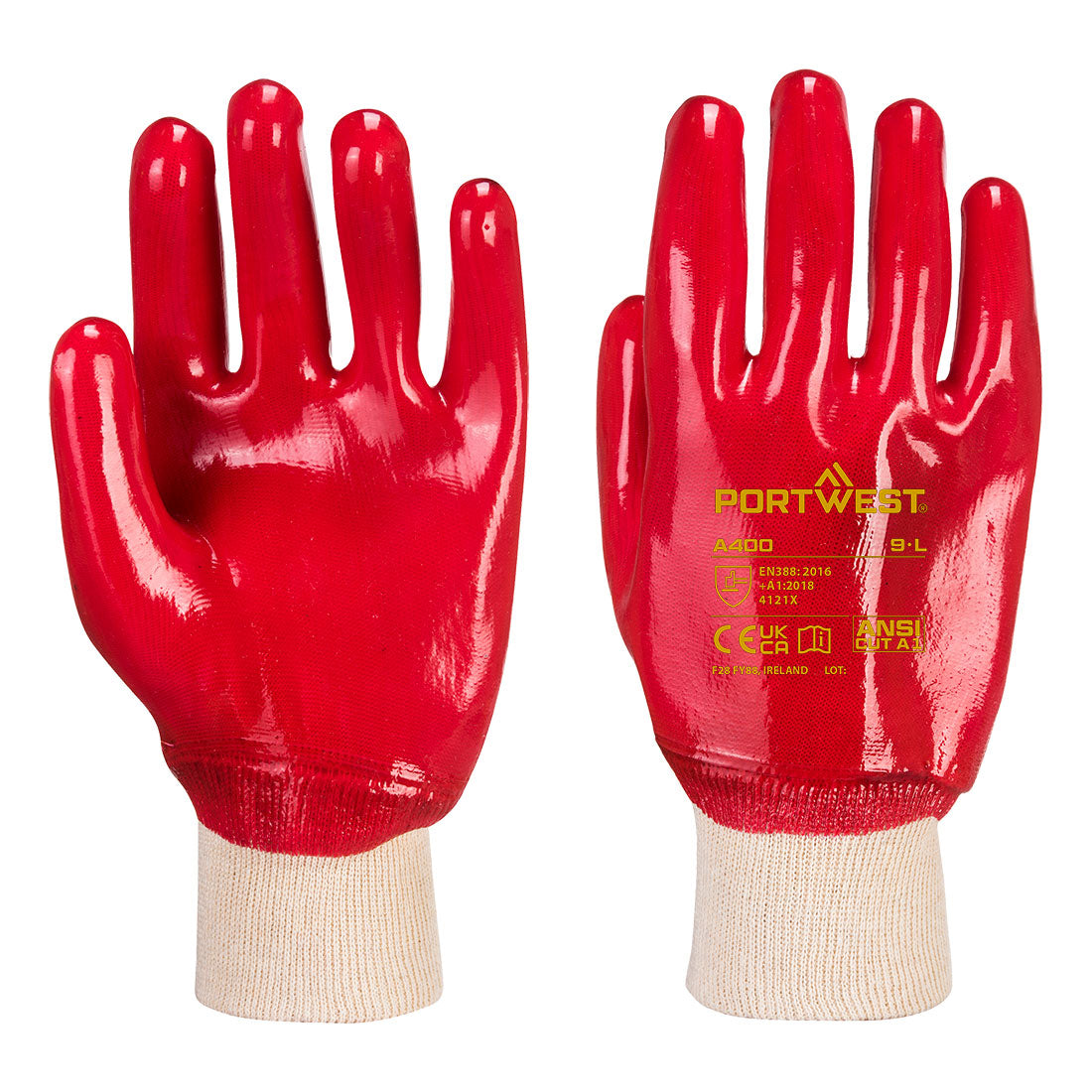 Portwest A400 — Grip PVC Knitwrist