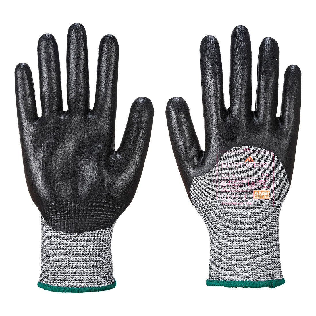 Portwest A621 — Cut D13 3/4 Nitrile Foam Glove